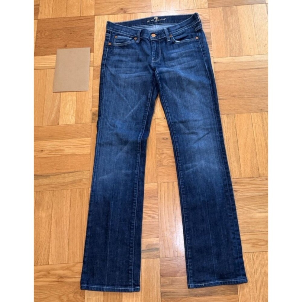 7 For All Mankind Women’s Jeans Size 27 Dark Wash Bootcut Low Rise Denim